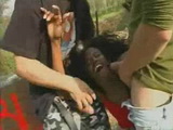 Screaming Black Girl Gets Anal Fucked at Picnic